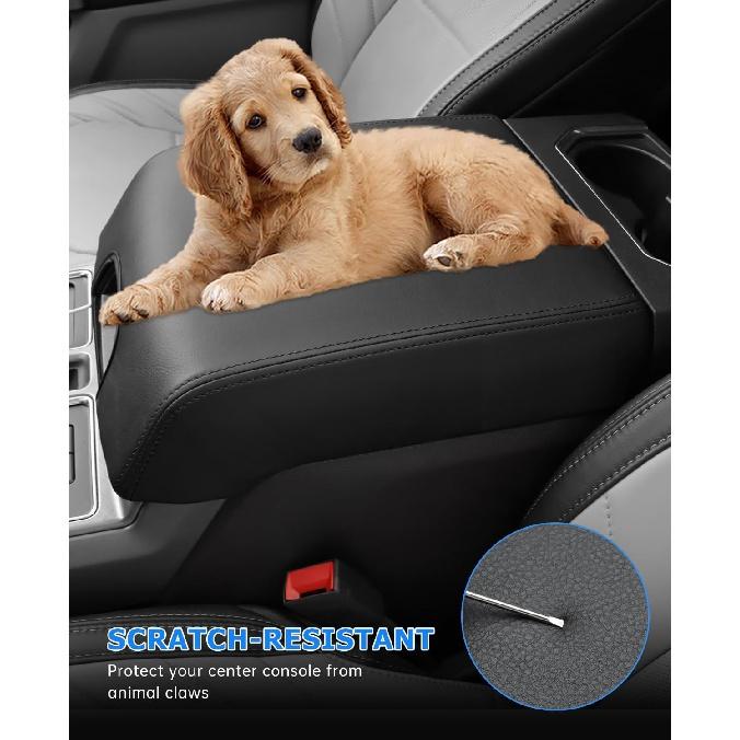 INTGET Dashboard Cover Suitable for Ford F150 Accessories 2015-2020 2016 2017 2018 2019 Car Middle Cover Seat Armrest Gloves Protective Elbow