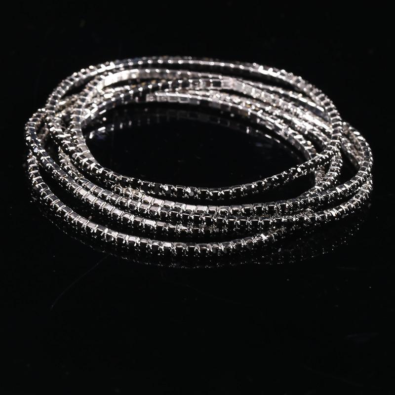 Diamond Elastic Bracelet Color Zircon Rhinestone Claw Chain Crystal Bracelet Gemstone Full Diamond Jewelry