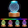 1pc,3D Flower of Life Crystal Ball with USB-powered Colorful Nightlights - The Perfect Holiday Gift for Family, Friends and Coll