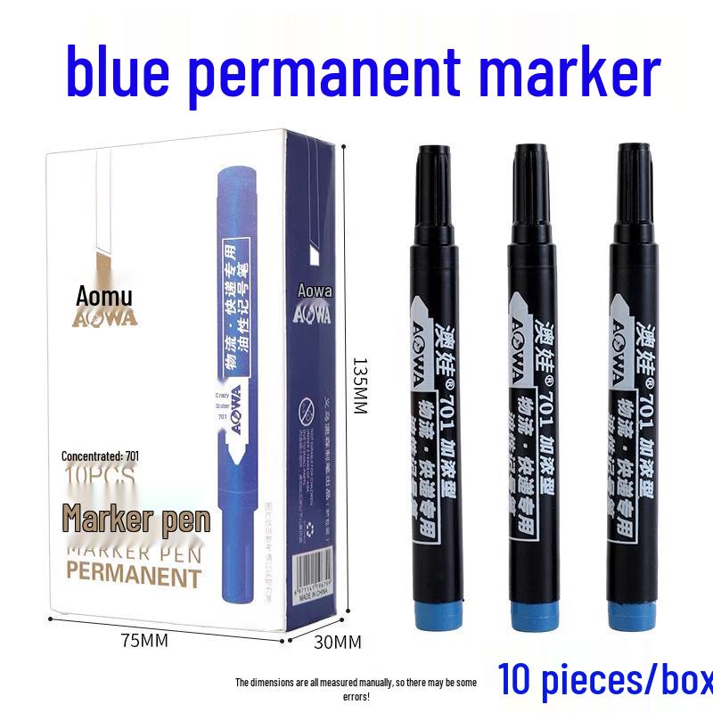 Large Tip Black Oil-Based Quick-Dry Waterproof Marker for Express Logistics