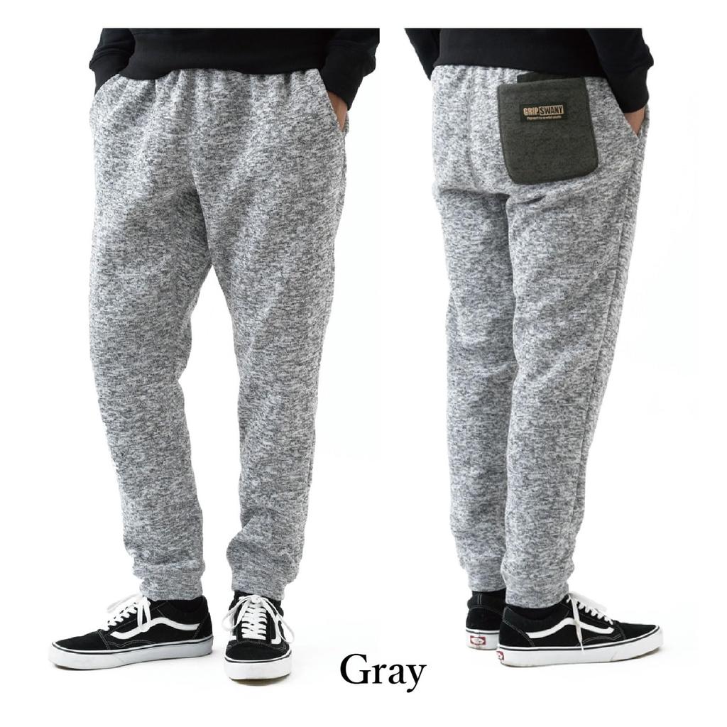 [Grip Swany] Exclusive Knit Fleece Pants GSMP0004 (JP, Alphabet, S, Gray)