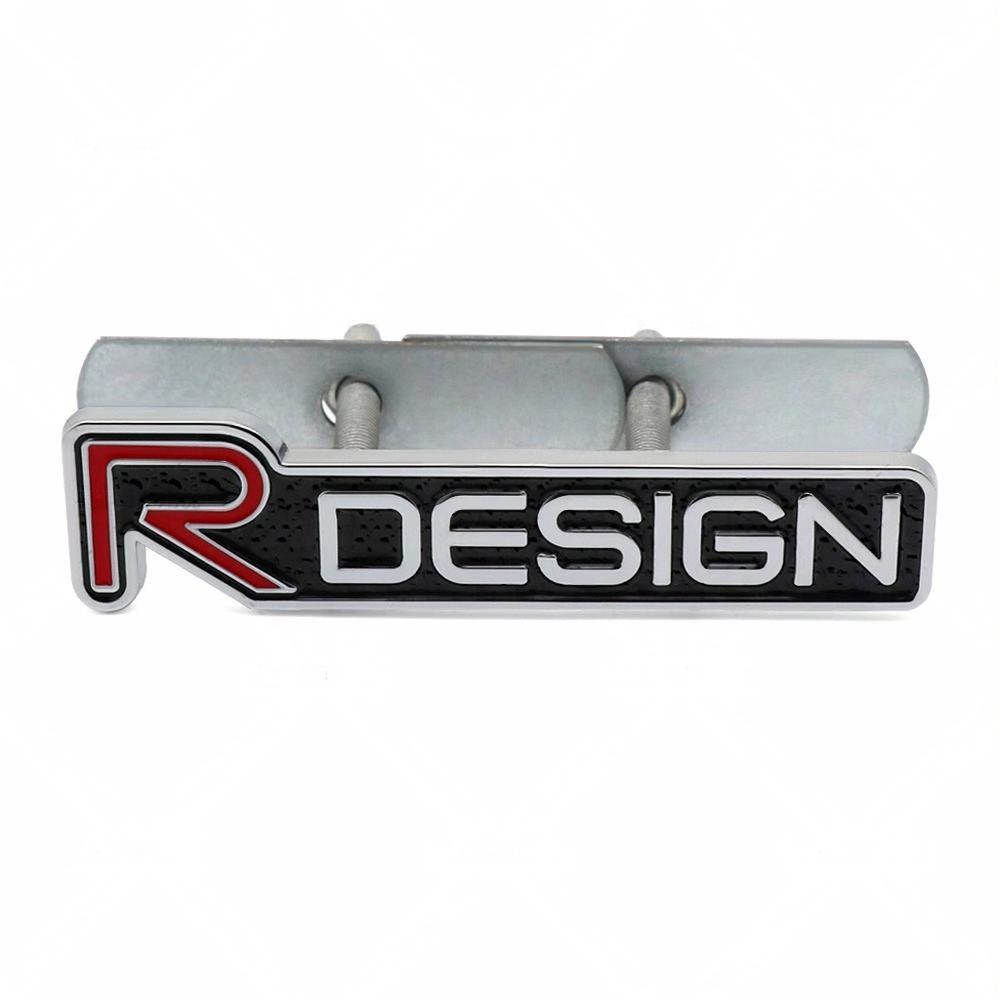 3D Metal Badge Car Front Grille Badge Body Trunk Decoration Accessories For Volvo Rdesign V40 V50 S40 S80 XC60 S90 XC90 S60 V90
