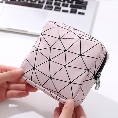 Borsa porta assorbenti e rossetti a rombi - Portamonete portatile per ragazze