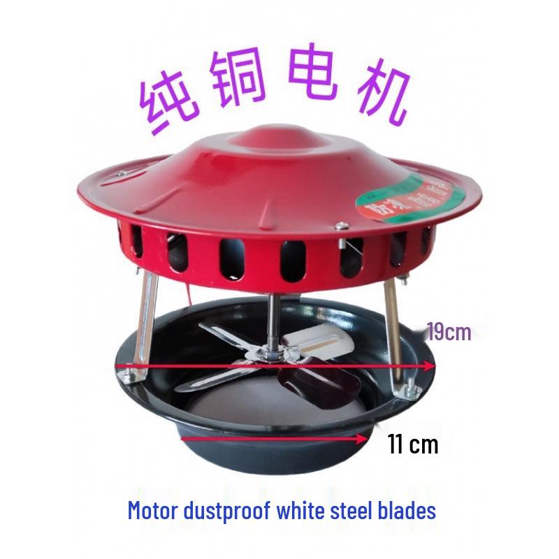 Pure Copper Motor Smoke Extractor: Anti-Backdraft Combustion Booster for Civil Chimneys, Rural Fire Pits, and Boilers