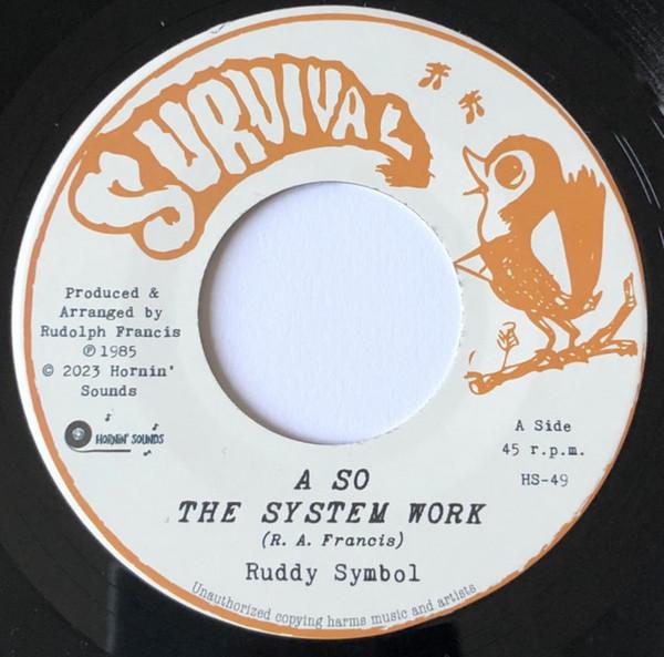 

7inch Record RUDDY SIMBAL A So The System Work HS49 Hornin Sounds 2023 France Reggae Ska Dub Used
