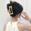 1/4Pcs Women Hair Claw Soft Silicone Anti-slip Teeth Back Head Hair Clip Geometric Shape Pain-Free Wear Hair Clamp