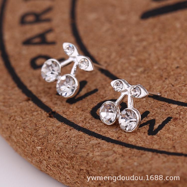 Flower Zircon Earrings, Pearl Studs, Ladies' Heart-shaped Geometric Set with Zirconia Gemstone Accessories Earrings