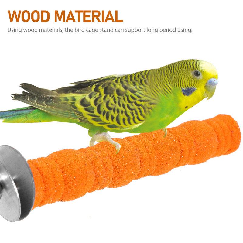 Parrot Perch Natural Wood Stand Stick Sturdy Claw Grinding Stick for Bird Cage Rest Play Increase Activity Bird Cage Perch Wood