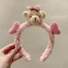 pink cute little bear headband【b778】