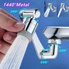 Metal Copper 1080° Rotation Faucet Aerator Extender Swivel Robotic Arm Faucets Sprayer Head Nozzle Kitchen Tap Saving Water