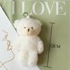 White Cute Blush Teddy Bear Keychain Bag Pendant Plush Pendant School Bear To Gift Season/Christmas/New Fashion Year Back