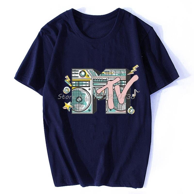 

Мужская Ретро Футболка Mtv Футболка из Прошлого Винтаж 80-е 90-е Группы Поп-Музыка Телевизионная Культура Футболка Оверсайз Топы Roupas Masculinas Футболка S