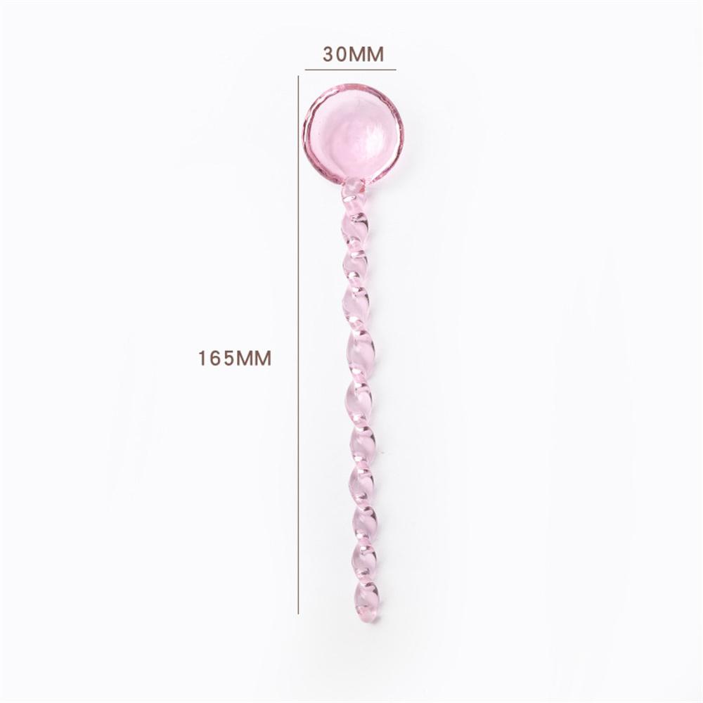 Glass Coffee Scoops With Long Handle Colorful And Cute Teaspoon Kitchen Accessories Milk Dessert Ice Cream Spoon