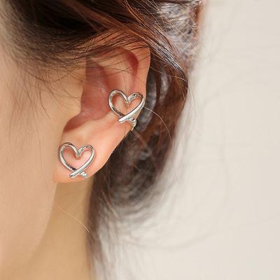 Vintage Love Heart Hollow Metal Stud Earrings For Women Heart Trendy Party  Jewelry Accessories For Gift