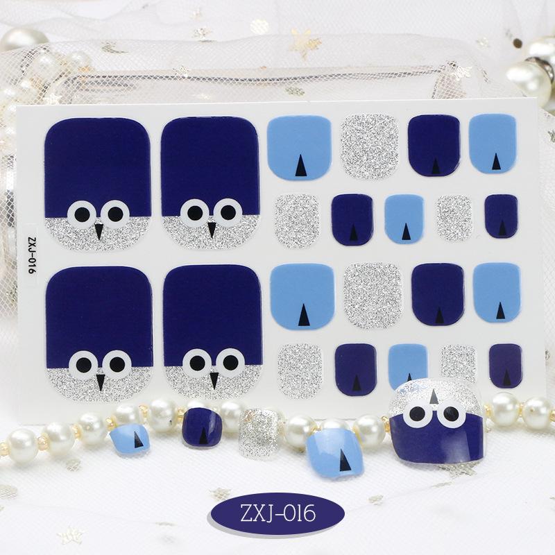 New Summer Foot Stickers Waterproof Beach Toe Nail Stickers Girls Simple Little Chrysanthemum Nail Stickers