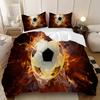 Comforter Football Impact Cement Wall Hexagonal Impact Crush Print 3D Visual Effects Style Polyester Comfortable