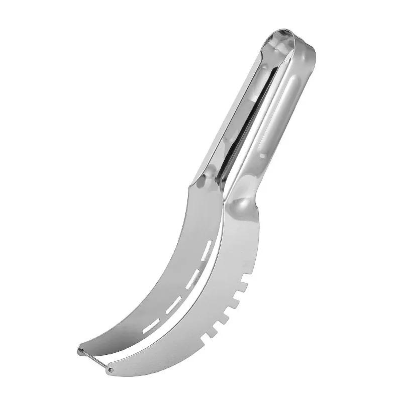 Best Selling Stainless Steel Double  Headed Watermelon Fork Cutter Ball Scooper  Spoon  Multifunctional Fruit Tool Hottest  Deal
