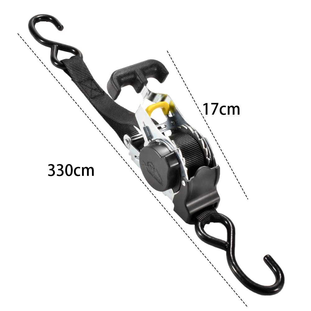 Retractable Belts with S Hook Motorcycles Ratchet Strap Heavy Duty Auto Retractable Ratchet Strap for Trailers Vehicles Boat