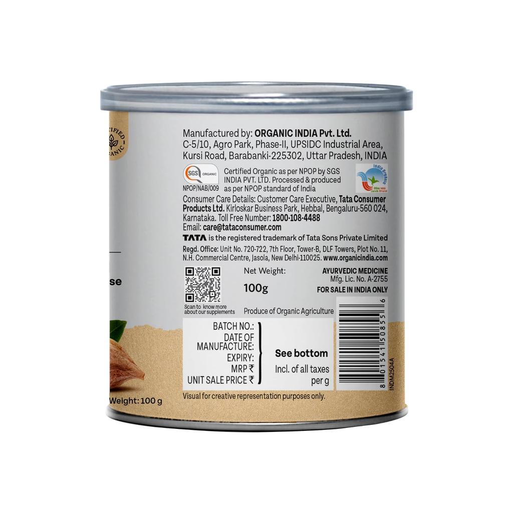 TATA Organic India Triphala Pulver 100g | Verdauungs- & Darmunterstützung | Immunstärkung | Ausgeglichene Darmgesundheit | Reich an Antioxidantien