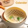 Kitchen Colander, Kitchen Household Large Plastic Drain Long Handle Spoon, Salvage Noodle Dumpling High Temperature Resistant Colander