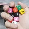 10PCS Acrylic Number Dice 16MM Educational Learning Resources Toys Math Classroom Supplies Board Games Accessories
