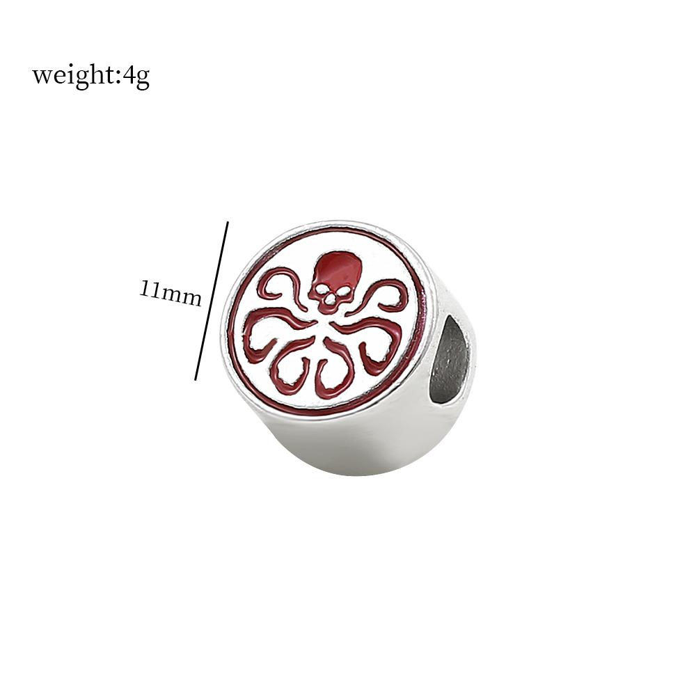 Bracciale con Charms per Figure di Film Perline Ciondolo Fai da Te Avengers Iron Man Spiderman Charms per Realizzazione Manuale Gioielli Accessori