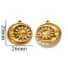  3pcs/Lot Vintage Stainless Steel Smiley Sun Moon Pendant Stainless Steel DIY Pendant Necklace Handmade Accessories