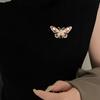 Women Enamel Butterfly Insect Pins Vintage Crystal Brooch for Lady Jewelry Clothing Badges Corsage