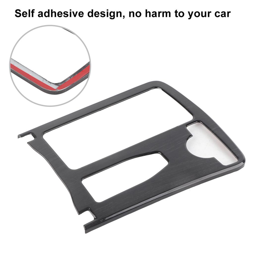 Central Console Cup Holder Frame Fit for Benz C Class W204 08‑13 Black Wood Grain Right‑Hand Driving