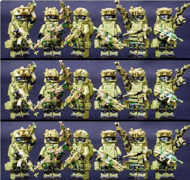 Mattoncini militari minifigure soldati forze speciali polizia minifigure puzzle per bambini giocattolo per ragazzo puzzle