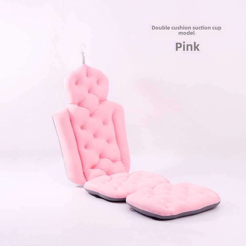 Adult Non-Slip Extended Bath Mat with Suction Cups for Sitting and Lying