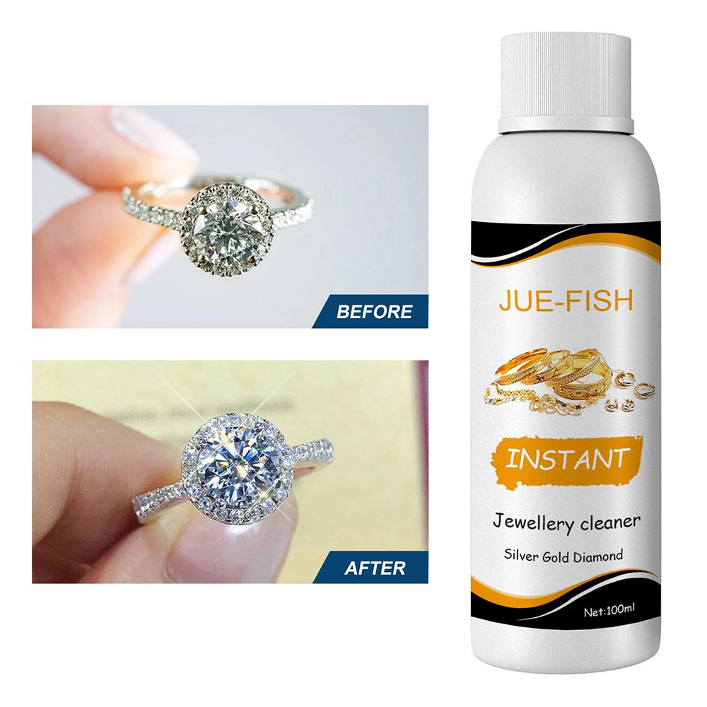 100ml Jewellery Cleaner Solution Deep Cleaning for Silver Gold Diamond Rings Jewelry Necklace Wrist Watch Remove Dirt Mild Wash