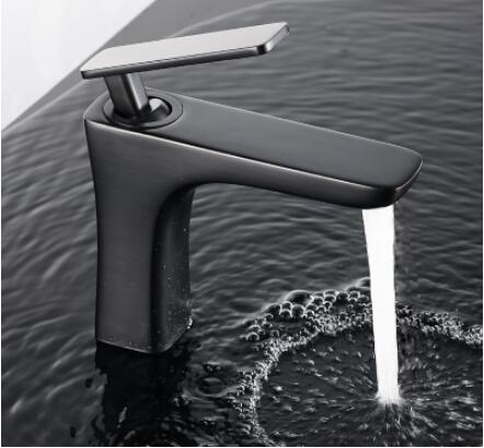 Basin Faucet Black Gold Basin Mixer Brass Crane Bathroom Faucets Hot and Cold Water Mixer Tap Contemporary Mixer Tap torneira