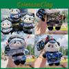 Navy Army Panda Plush Keyring Embroidered Details Enthusiasts Animal