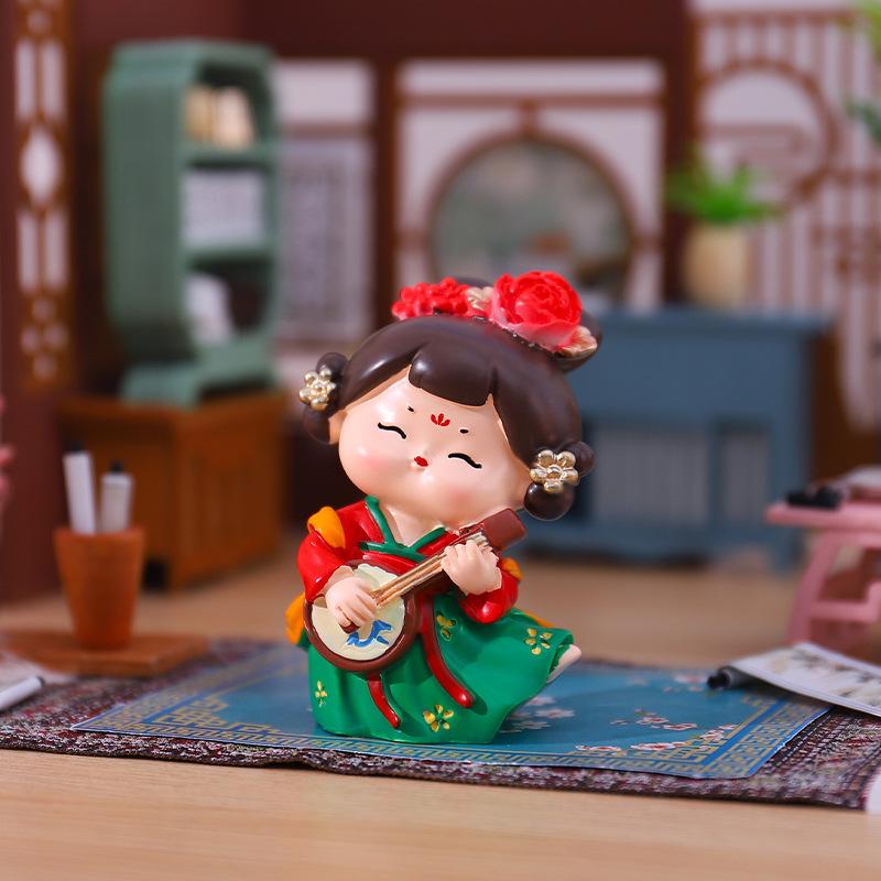 Ornamenti da scrivania con fanciulle cinesi retrò delle Quattro Bellezze - Regalo di compleanno creativo fatto a mano per amici e migliori amici