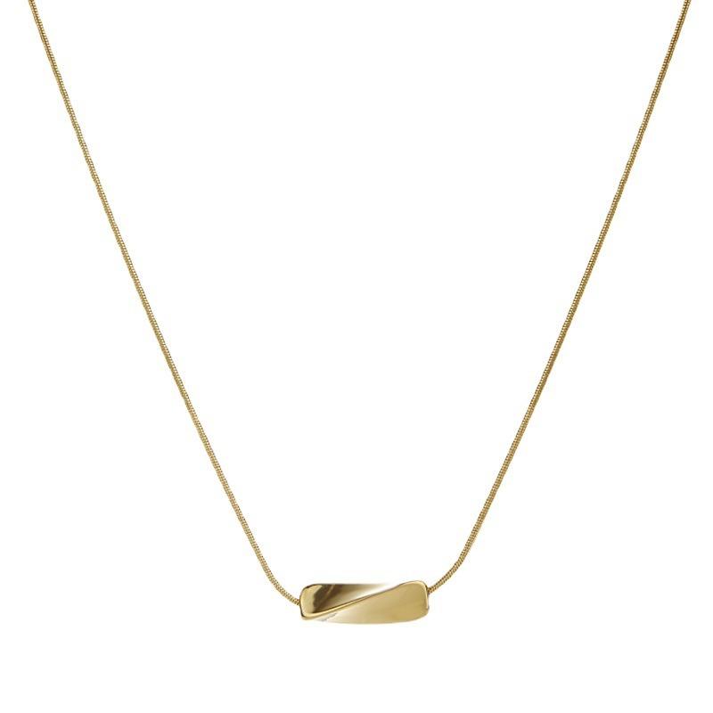 Light Luxury Fashion Irregular Twisted Geometric Collarbone Necklace For Women