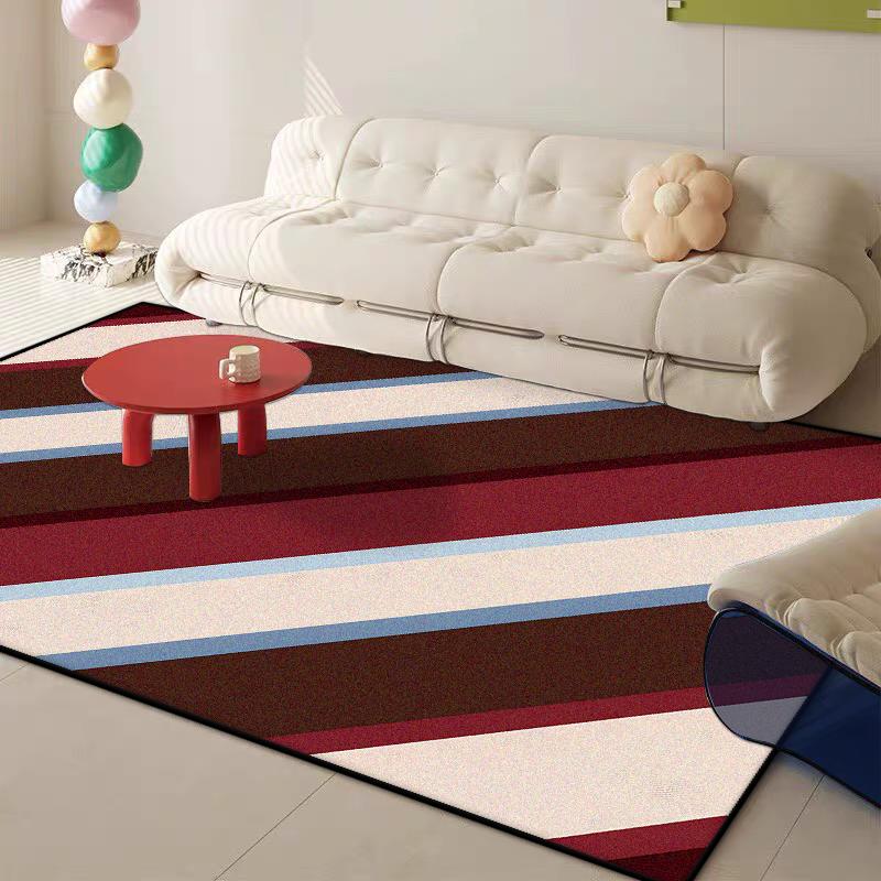Modern Geometric Style CARPET FOR LIVE ROOM Stripe Decoration Home Sofa Fluffy Soft Rugs Large Size Bedroom Bedside Washable Mat