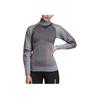 adidas Run Od Color Block High Neck Comfortable Long Sleeve T-Shirt Women Tops Gray DY8491