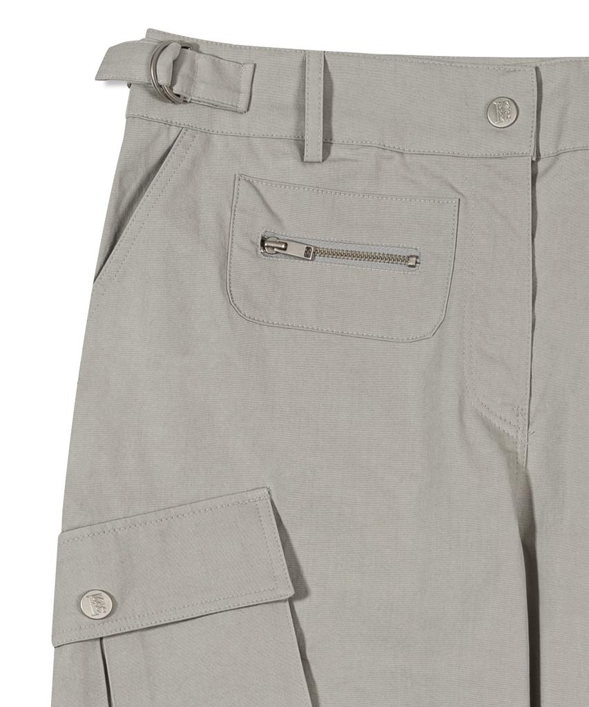 FASE F Symbol Label Cargo Pants - Light Grey