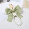 Large Bowknot Bowknot Key Chain Multi-color Pearl Bow Hanging Ornament Heart Shape White Bowknot Charm Keychain Gift Giving
