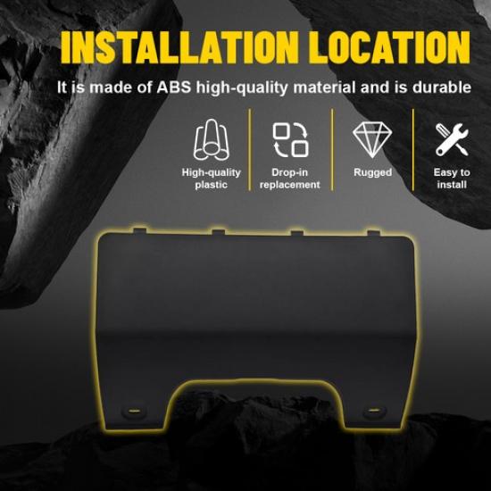 Rear Bumper Tow Hole Hook Cover Cap W/ Clips Black Fit Land Rover LR3 2005-2009