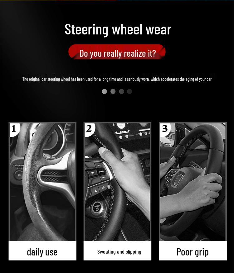 Volkswagen Golf Steering Wheel Cover for 2010-2023 Models: Suede & Carbon Fiber, Compatible with R-Line & 8th Generation