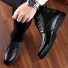Fashion Shoes for Men 2024 New Winter Fashion Cotton Shoes Men's Plush Thickened Leather Business Casual Snow Boots Zapatillas Hombre