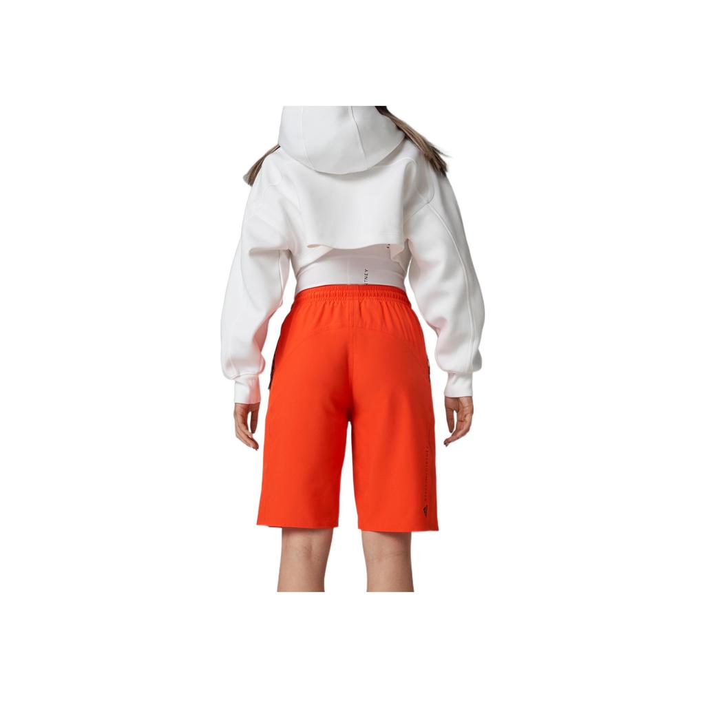 adidas Solid Color Lace-Up Sports Woven Shorts Women Shorts Orange-Red HA8904