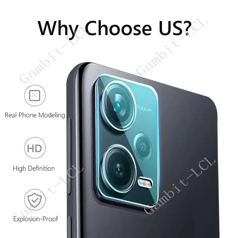 2PCS-5PCS 9H 3D Tempered Glass For Xiaomi Redmi Note 12 Turbo 12R 12S 12T Pro Note12 Pro+ Plus Camera Lens Protector Cover Film