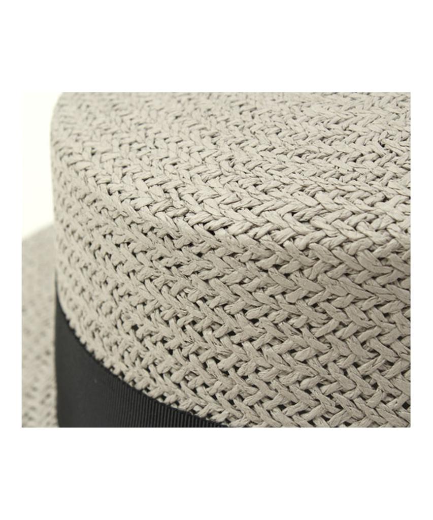 Yunibeosyeolkemiseuteuli Black Line Gray Panama Hat Panama Hat