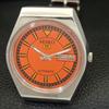 AUTOMATIC VINTAGE SEIKO 5 JAPAN 6309A MENS ORANGE COLOR DIAL WATCH a702720-1 R210-a702720