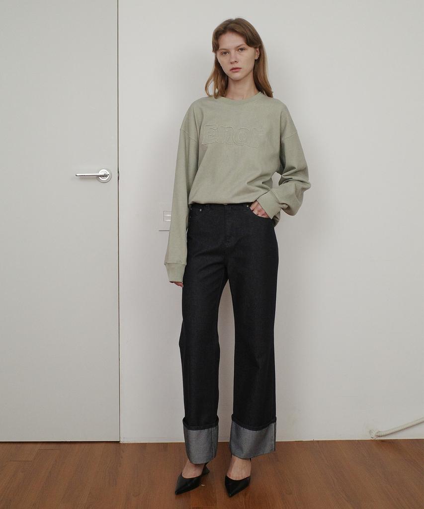 EN OR Enor Patch Logo Pigment Sweatshirt - Green