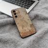 Natural- rust- texture Phone Case For Samsung Galaxy A73,A71 A72,A70,A53,A52,A51,Soft Silicone Black Cover