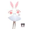 6/7Pcs Women's Bunnies Costume Accessories Set Rabbit Ears Headband Bowtie Collar Cuffs Rabbit Tail for Easter Party